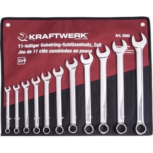 Kraftwerk 3585R 13-delig vorkringsleutelset 1/4 1 inch, rol