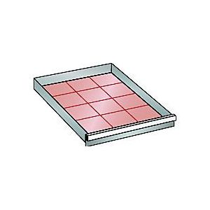 LISTA Lade, voor kast b x d = 564 x 725 mm, draagvermogen 75 kg, fronthoogte 250 mm, lichtblauw