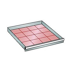 LISTA Lade, voor kast b x d = 717 x 725 mm, draagvermogen 200 kg, fronthoogte 200 mm, gentiaanblauw