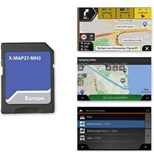 Xzent X-MAP27-MH3: Micro SD-kaart met camper navigatie voor XZENT X-427 en X-F270, kaarten voor Europa, Camping P.O.I. pakket, 3 jaar gratis kaartupdates