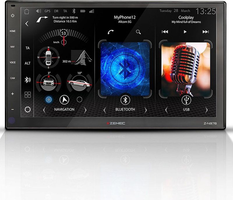 ZENEC - Z-N976 - 2-Din Autoradio - Zwart - 9" Touchscreen, DAB+, Android Auto/Apple CarPlay, USB