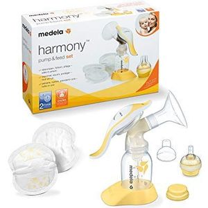 Medela Harmony Pump & Feed, handmatige melktrekker, alles-in-één set, 360° handgreep