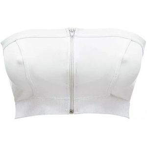 Medela Hands-free™ kolf bh - Kolf bh voor handsfree kolven - Easy Expression bustier - Stretch - Extra zacht - Met ritssluiting - Wit - Maat M