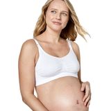 Medela Keep Cool bh – Naadloze voedingsbh – Zwangerschapsbh met 2 ademende zones – Soft Touchmateriaal – Wit – M