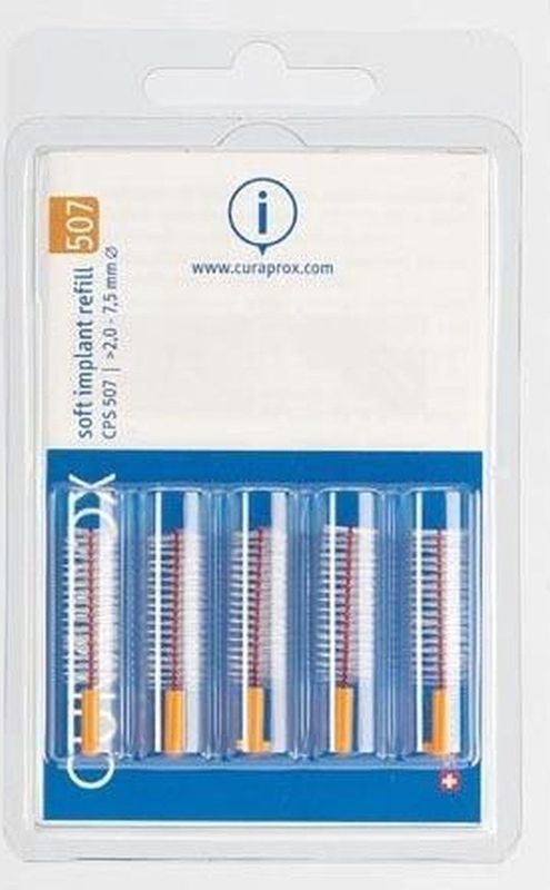 Curaprox Interdentaal Rager Soft Implant Oranje - 7,5 mm 5 stuks