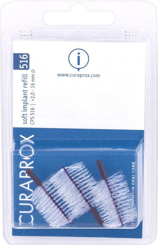 Curaprox Implantaat Interdentale Rager Navulling CPS 516 Soft 16mm 3 stuks