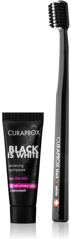 Curaprox - Black is White - Tandverzorgingsset - Whitening Tandpasta - 8 ml
