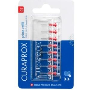 Curaprox Prime Refill Vervangende Interdentalborstels-Tandenragers in Blisterverpakking CPS 07 0,6 - 2,2 mm 8 ks 1 st