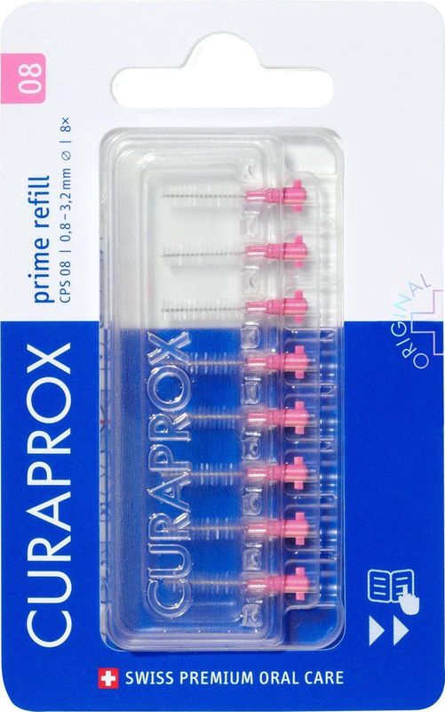 Curaprox Prime Refill 08 - Ragers - 3,2mm - 8 stuks