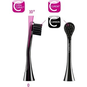 Curaprox Opzetborstels Black is White Hydrosonic - Borstel - Carbon - 2 stuks