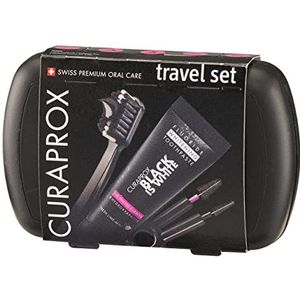 Curaprox Limited Edition Black is White Travel-set (voor Tanden, Tong en Tandvlees)