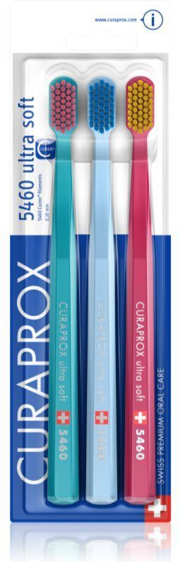 Curaprox - Tandenborstelset - Ultra Soft - Turquoise, Lichtblauw, Magenta