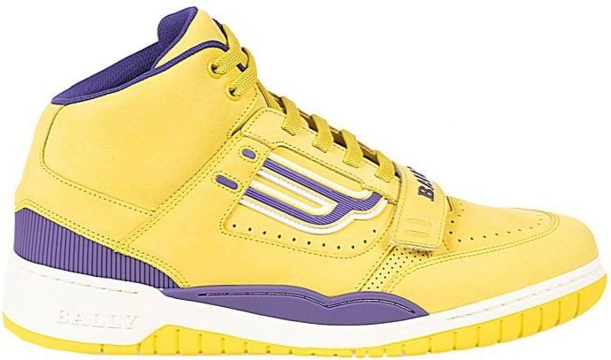 Bally - Hoge Vetersneakers - Geel - Leer