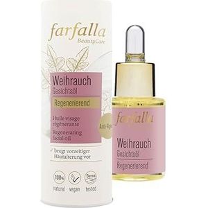 farfalla Wierookgezichtsolie - 15 ml - Anti-aging regenererende olie - met argan en wilde rozenolie - 100% gecertificeerde natuurlijke cosmetica - veganistisch