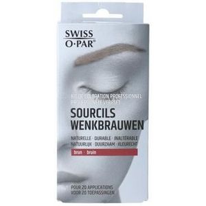 Swiss O-Par Professionele Verfset Wenkbrauwen Bruin Wenkbrauwverf 30 ml