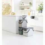 Rotho - Albula - Afvalscheiders - Set van 4 - 2x 25L en 2x 40L - Blauw/Antraciet