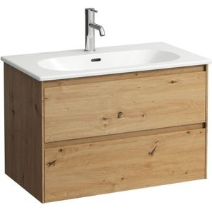 Laufen Lani for Lua - Kast met wastafel, 51x77x44 cm, 2 laden, eiken H8600872671041