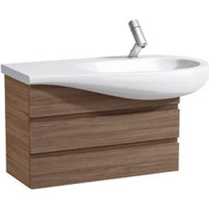 Laufen Alessi One wastafel onderbouwkast 73x32x48cm 2 lades hout wit h4244500976311