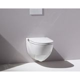 Laufen Cleanet RIVA Douche WC 35.5x60x41.5cm diepspoel incl. closetzitting met deksel en softclose keramiek Glans Wit H8206914000001