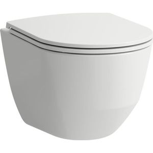 Laufen Pro - Hangend toilet Compact met SLIM zitting, SoftClose, Rimless, wit H8669550000001