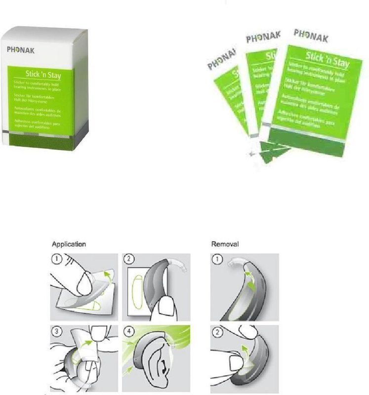 Phonak - Stick and Stay - Biocompatible Stickers - 60 Stuks