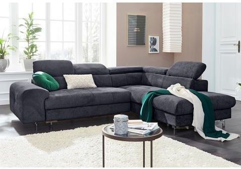COTTA Ecksofa "Chef L-Form", mit Kopfteilverstellung, wahlweise mit Bettfunktion