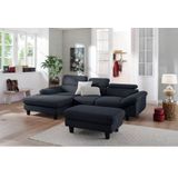 Home affaire Ecksofa "Pilot L-Form", mit Kopfteilverstellung, optional Bettfunktion und Bettkasten
