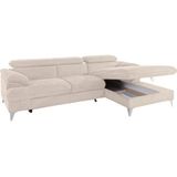 COTTA Polstergarnitur "Caluso", (2 tlg.), Set: bestehend aus Ecksofa, Hocker, Ecksofa inkl. Kopfteilverstellung