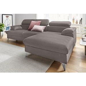 COTTA Ecksofa Caluso L-Form, inklusive Kopfteilverstellung, wahlweise mit Bettfunktion