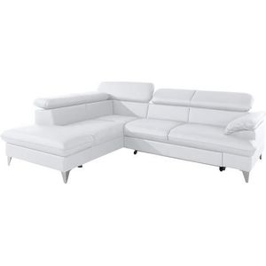 COTTA Polstergarnitur »Caluso L-Form«, Set bestehend aus: Ecksofa mit Kopfteilverstellung & Hocker