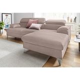 COTTA Ecksofa "Caluso L-Form", inklusive Kopfteilverstellung, wahlweise mit Bettfunktion