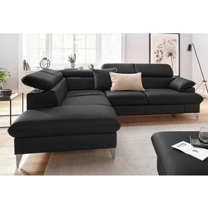 COTTA Ecksofa "Caluso L-Form", inklusive Kopfteilverstellung, wahlweise mit Bettfunktion