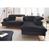 COTTA Ecksofa "Caluso L-Form", inklusive Kopfteilverstellung, wahlweise mit Bettfunktion