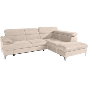 COTTA Polstergarnitur »Caluso«, Set: bestehend aus Ecksofa, Hocker, Ecksofa inkl. Kopfteilverstellung