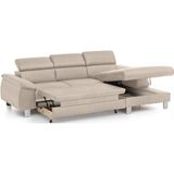 COTTA Ecksofa Komaris L-Form, mit Kopfteilverstellung, wahlweise Bettfunktion,Stauraum & Beleuchtung