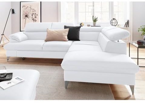 COTTA Ecksofa "Caluso L-Form", inklusive Kopfteilverstellung, wahlweise mit Bettfunktion