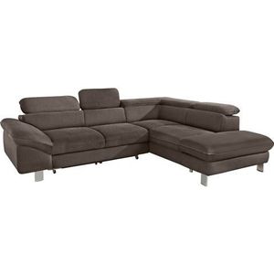 COTTA Polstergarnitur "Driver L-Form", (Set, 2 tlg.), Set bestehend aus: Ecksofa mit Kopfteilverstellung & Hocker