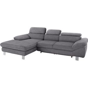 COTTA Polstergarnitur "Driver L-Form", (Set, 2 tlg.), Set bestehend aus: Ecksofa mit Kopfteilverstellung & Hocker