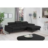 COTTA Polstergarnitur »Komaris«, (Set), Set: bestehend aus Ecksofa und Hocker, frei im Raum stellbar