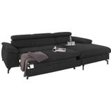 COTTA Polstergarnitur »Komaris«, (Set), Set: bestehend aus Ecksofa und Hocker, frei im Raum stellbar
