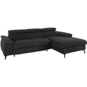 COTTA Polstergarnitur "Komaris L-Form", (Set), Set bestehend aus: Ecksofa mit Kopfteilverstellung & Hocker