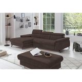 COTTA Polstergarnitur »Komaris«, (Set), Set: bestehend aus Ecksofa und Hocker, frei im Raum stellbar