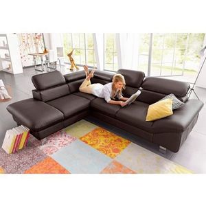 COTTA Polstergarnitur "Driver L-Form", (Set), Set bestehend aus: Ecksofa mit Kopfteilverstellung & Hocker