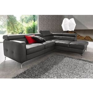COTTA Polstergarnitur "Sammy L-Form", (Set), Set bestehend aus: Ecksofa mit Kopfteilverstellung & Hocker