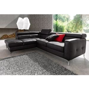COTTA Polstergarnitur "Sammy L-Form", (Set), Set bestehend aus: Ecksofa mit Kopfteilverstellung & Hocker