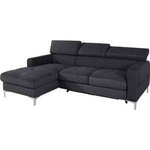 COTTA Polstergarnitur "Sammy L-Form", (Set), Set bestehend aus: Ecksofa mit Kopfteilverstellung & Hocker