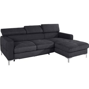 COTTA Polstergarnitur "Sammy", (Set), Set: bestehend aus Ecksofa und Hocker, Kopfteilverstellung