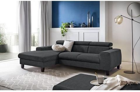 COTTA Ecksofa »Morven L-Form«, Inklusive Kopfteilverstellung, wahlweise mit Ladestation, Bettfunktion
