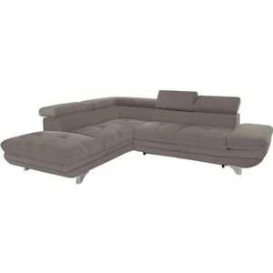 COTTA Polstergarnitur "Enterprise", (Set), Set: bestehend aus Ecksofa und Hocker, wahlweise mit Bettfunktion