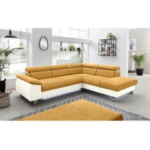 COTTA Polstergarnitur »Komaris L-Form«, (Set), Set bestehend aus: Ecksofa mit Kopfteilverstellung & Hocker